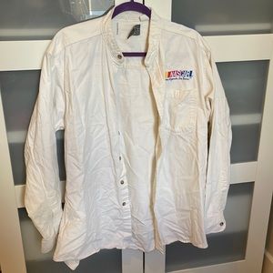 Vintage NASCAR white button up